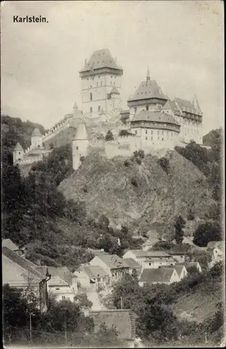 Ak Karlštejn Karlstein Mittelböhmen, Karlův Týn, Burg Karlstein