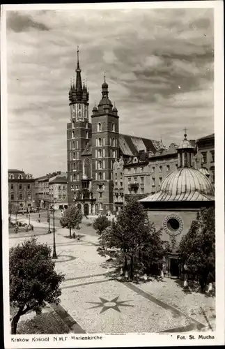 Ak Kraków Krakau Polen, Kosciol NMP, Marienkirche