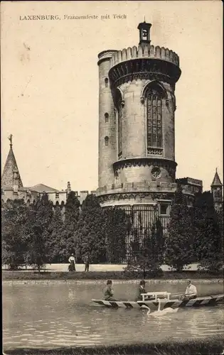Ak Laxenburg in Niederösterreich, Franzensfeste mit Teich