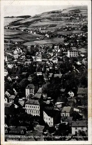 Ak Kraslice Graslitz Reg. Karlsbad, Blick vom Schönauer Berg