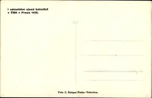 Ak Praha Prag Tschechien, I celostanti sjezd katoliku v CSR v Praze 1935