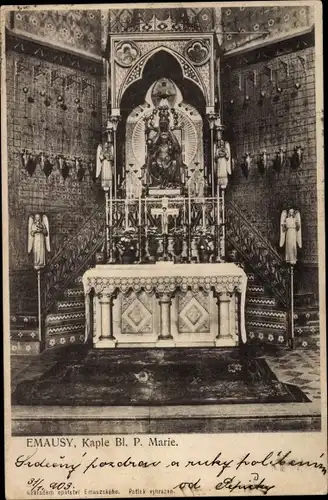 Ak Smíchov Smichow Praha Prag, Emausy, Kaple B. P. Marie