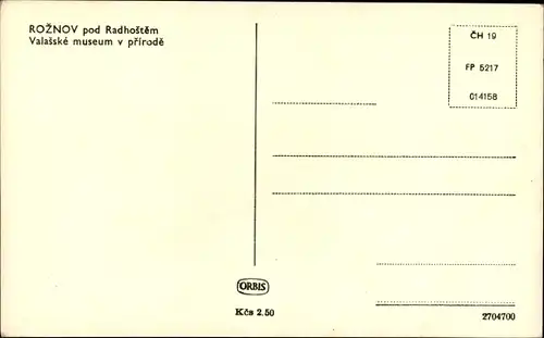 Ak Rožnov pod Radhoštěm Rosenau unter Radhost Region Zlin, Valasske museum v prirode