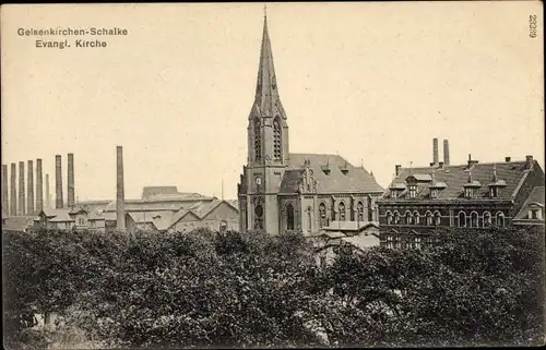 Ak Schalke Gelsenkirchen im Ruhrgebiet, Evangelische Kirche