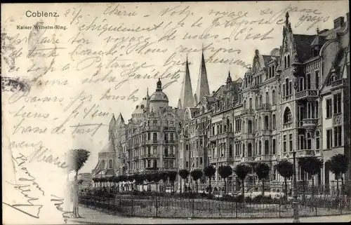 Ak Koblenz am Rhein, Kaiser Wilhelm-Ring