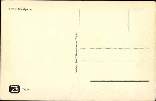 Ak Cheb Eger Region Karlsbad, Marktplatz