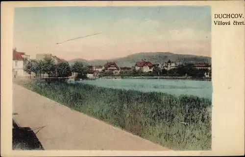 Ak Duchcov Dux Region Aussig, Villova ctvrt.