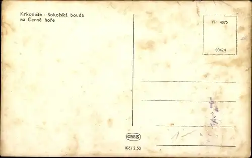 Ak Černá Hora Schwarzenberg Südmähren, Sokolska bouda