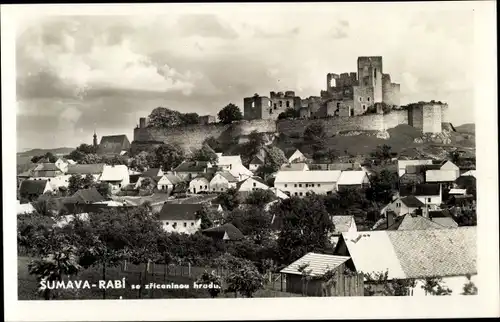 Ak Rabí Raby Region Pilsen, Šumava Sušicko, Hrad Rabí, Burg Raby