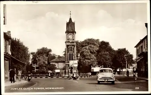 Ak Newmarket Suffolk England, Jubilee Clock Tower