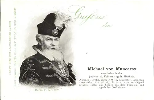Ak Ungarischer Maler Michael von Muncacsy, Reklame, Esser's Seifenpulver