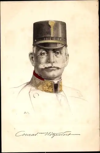 Künstler Ak Feldmarschall Conrad von Hötzendorf, kuk Armee