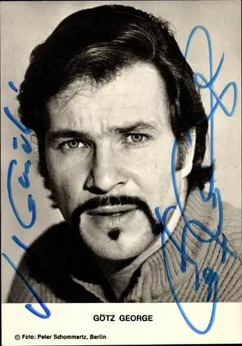 Ak Schauspieler Götz George, Portrait, Autogramm