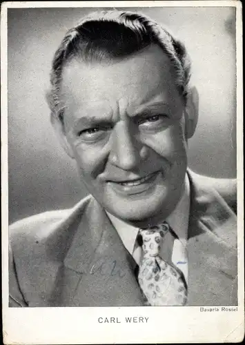 Ak Schauspieler Carl Wery, Portrait, Autogramm
