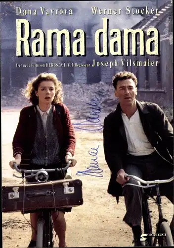 Ak Filmplakat Rama dama, Schauspielerin Dana Vavrova, Autogramm, Schauspieler Werner Stocker