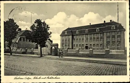 Ak Polessk Labiau Ostpreußen, Schule mit Rektorhaus