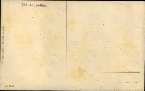 Künstler Ak Thiele, Arthur, Steuerquellen, Wechselfeuer, Familie mit Möbeln, Beamter