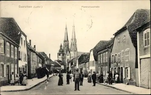 Ak Saaralben Sarralbe Lothringen Moselle, Pankratiusstraße