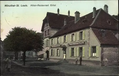 Ak Saint Louis lès Bitche Münztal Lothringen Moselle, Hotel Restaurant Gillot