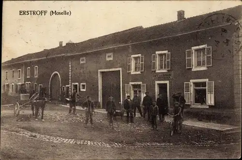 Ak Erstroff Lothringen Moselle, Café