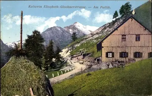 Ak Heiligenblut am Großglockner in Kärnten, Kaiserin Elisabeth-Glocknerstraße, Am Pallik