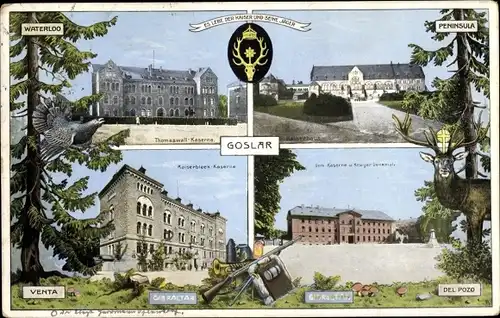 Ak Goslar am Harz, Thomaswall Kaserne, Kaiserbleck Kaserne, Dom Kaserne, Kaiserhaus