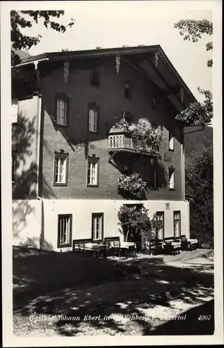 Ak Finkenberg in Tirol, Gasthof von Johann Eberl