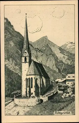 Künstler Ak Seidl, U., Heiligenblut am Großglockner in Kärnten, Kirche