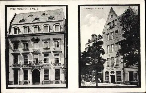 Ak Köln am Rhein, Hotel und Weinhaus Gebrüder Deis