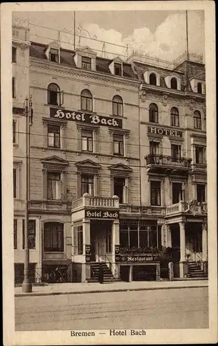 Ak Hansestadt Bremen, Hotel Bach