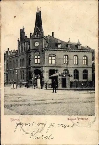 Ak Herne im Ruhrgebiet Westfalen, Kaiserliches Postamt