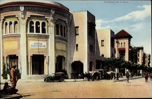 Ak Casablanca Marokko, Boulevard de la Gare