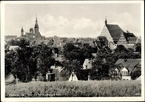 Ak Freiberg in Sachsen, Blick auf Petrikirche und Dom