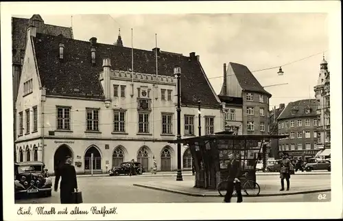 Ak Kiel in Schleswig Holstein, Markt mit altem Rathaus