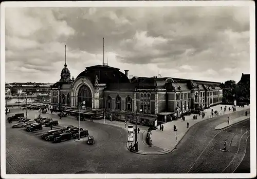 Ak Kiel Schleswig Holstein, Hauptbahnhof, Parkplatz