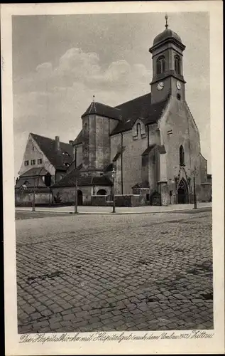 Ak Zittau, Die Hospitalkirche mit Hospitalgut nach Umbau