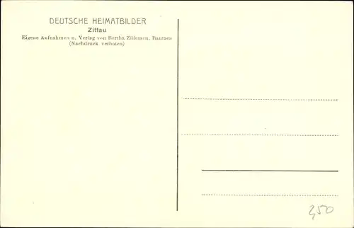 Ak Zittau in Sachsen, Hof im alten Gymnasium, Türme der Johanniskirche