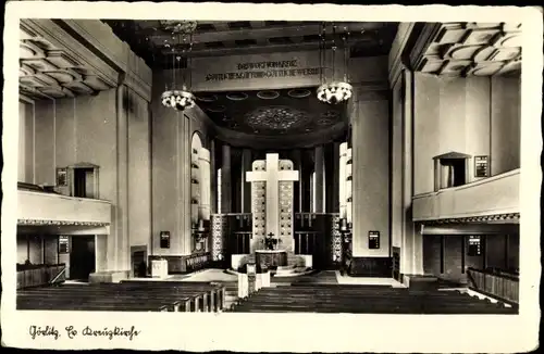 Ak Görlitz in der Lausitz, Ev. Kreuzkirche, Innenansicht, Altar