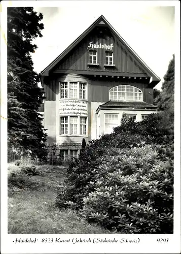 Ak Kurort Gohrisch in der Sächsischen Schweiz, Gasthaus Haidehof