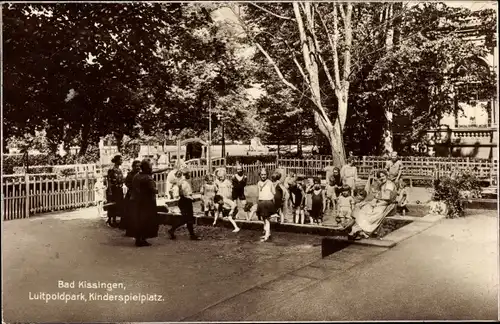 Ak Bad Kissingen Unterfranken Bayern, Luitpoldpark, Kinderspielplatz