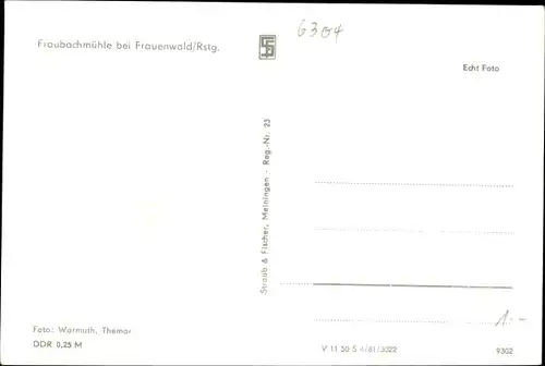 Ak Frauenwald am Rennsteig Ilmenau in Thüringen, Fraubachmühle, Wasserfall, Panorama