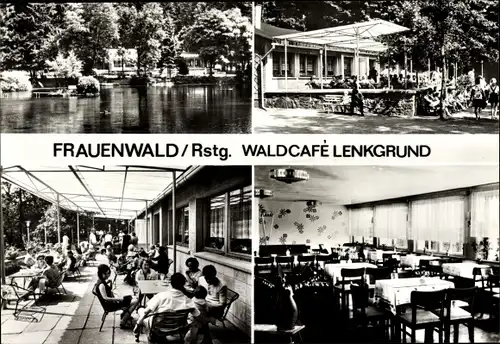 Ak Frauenwald am Rennsteig Ilmenau Thüringen, Waldcafé Lenkgrund