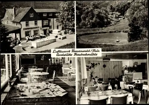 Ak Frauenwald am Rennsteig Ilmenau Thüringen, Gaststätte Fraubachmühle