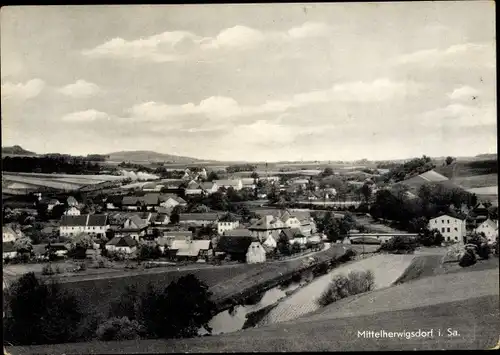 Ak Mittelherwigsdorf in der Oberlausitz, Panorama