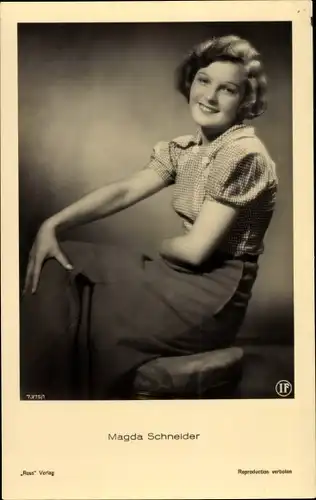 Ak Schauspielerin Magda Schneider, Ross Verlag 7375 1