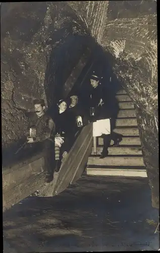 Foto Ak Berchtesgaden in Oberbayern, Partie im Salzbergwerk, Rutsche