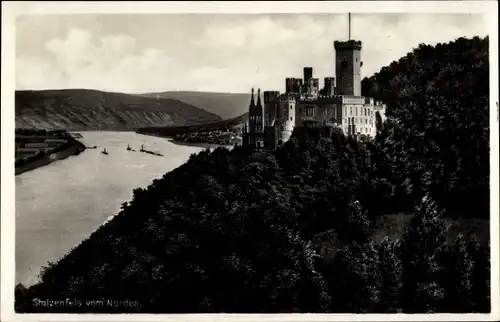 Ak Stolzenfels Koblenz am Rhein, Schloss Stolzenfels vom Norden