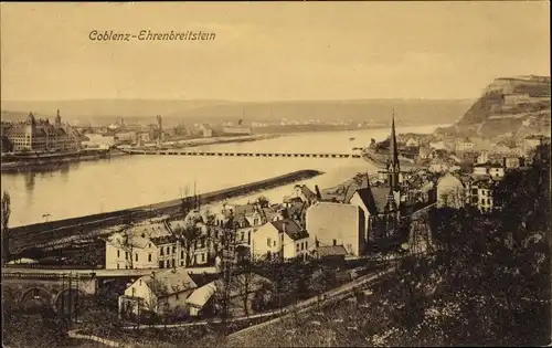 Ak Ehrenbreitstein Koblenz am Rhein, Panorama