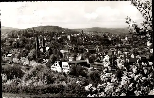 Ak Siegen in Westfalen, Siegberg, Oberes Schloss, Nikolaiturm, Michaelkirche, Blick vom Giersberg