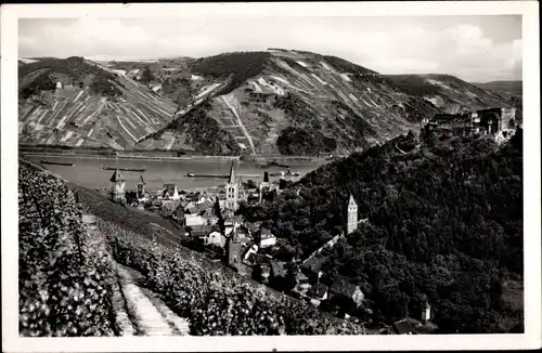 Ak Bacharach am Rhein, Teilansicht, Kirche